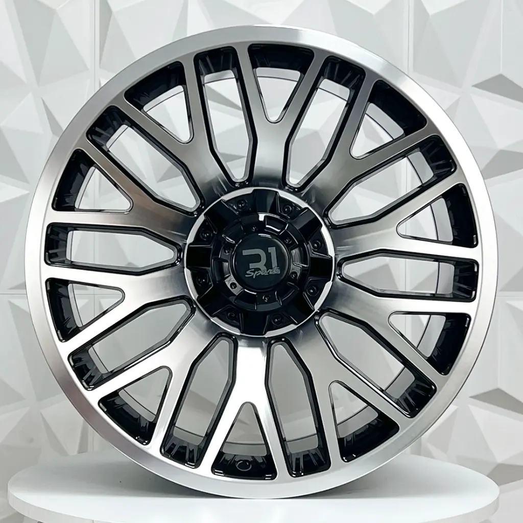 RIN 20X10 5-114.3/139.7 R1 SPORT 1406 GLOSS BLACK MACHINE FACE ET-12 CB70.1