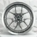 RIN 18X9.5 5-113 R1 SPORT A012 HYPER BLACK MI CHROME RIVETS ET25 CB73.1
